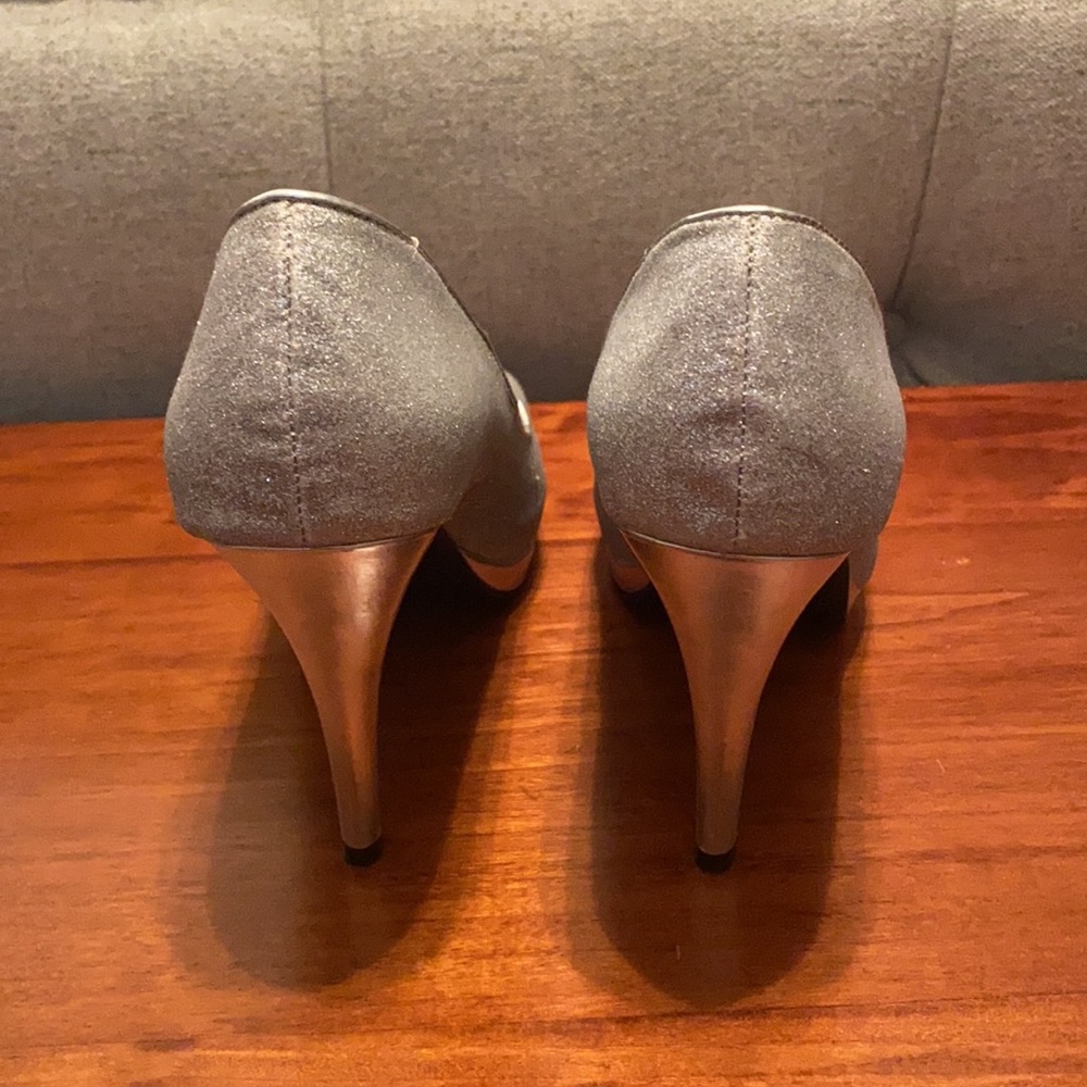 Silver Open Toe Heel - image 6